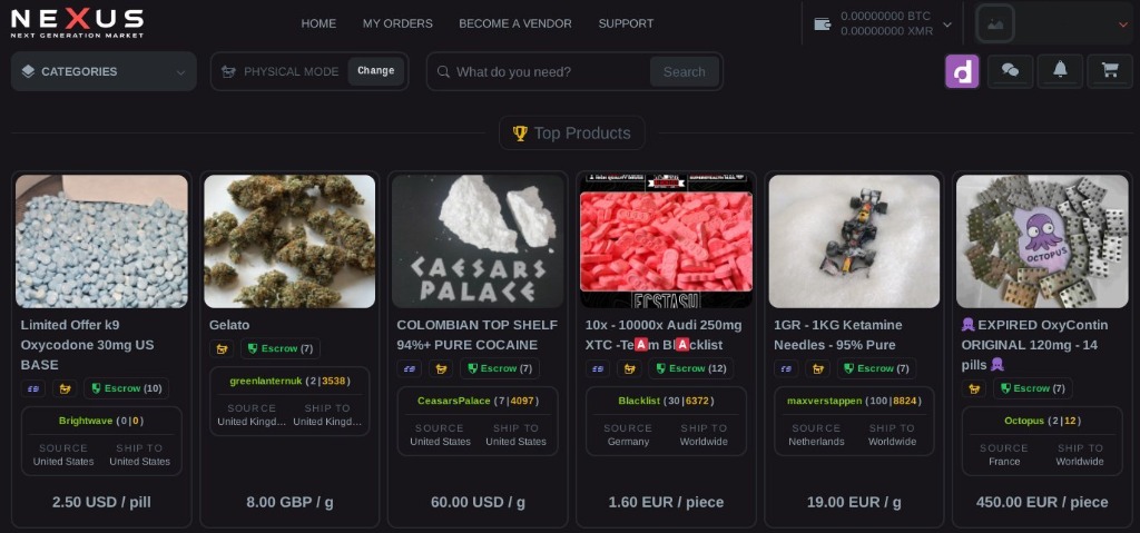 Nexus Market Official Storefront and Product Catalog
